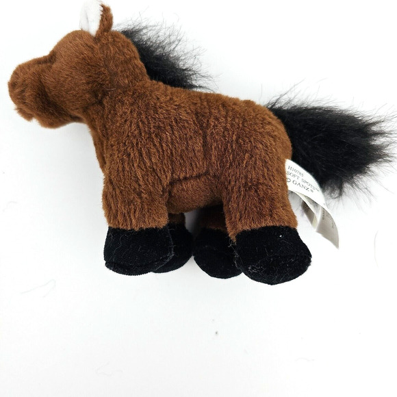 2 Ganz Webkinz Clydesdale Horse 8in and Soft Spot 5 in Pony Brown White 3 horses - Picture 10 of 15